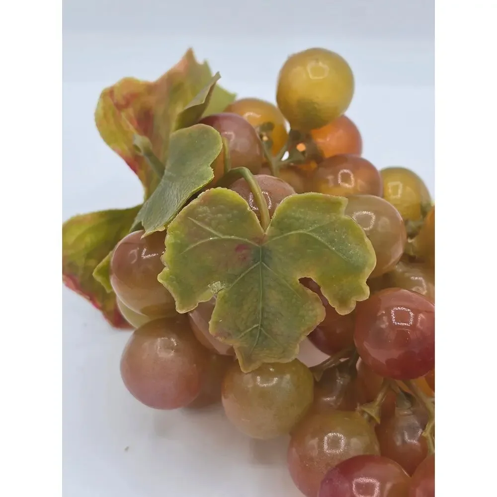 Vintage Mid Century Faux Rubber Grape Cluster 9